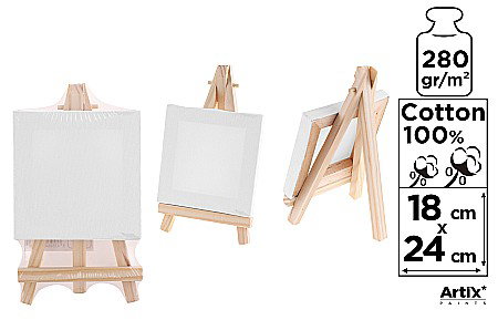 Panza/ Carton panzat pentru pictura - MINI SEVALET CU PANZA IPB 18*24CM PP94-1824