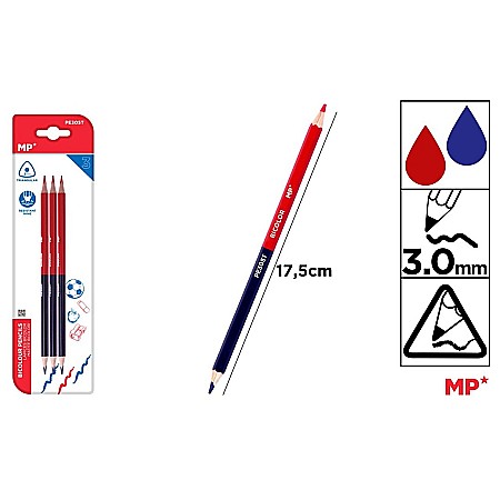 Creioane bicolore - CREION BICOLOR IPB TRIUNGHIULAR 3/SET A/R PE305T