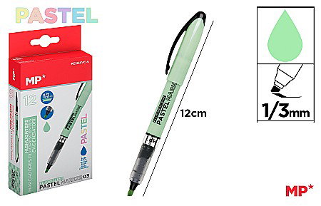 Textlinere - TEXTMARKER IPB PASTEL VARF 1MM-3MM VERDE PE504VC-S