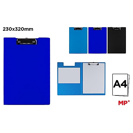 ORGANIZARE SI ARHIVARE - CLIPBOARD DUBLU IPB A4 ALBASTRU/ NEGRU AD/A/N PC125S