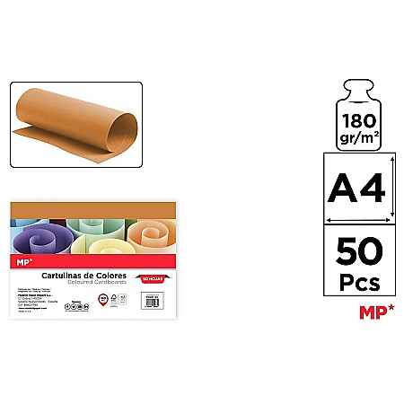 Hartie si carton colorate - CARTON COLOR IPB A4 180GR 50/SET ALUN PN491-50