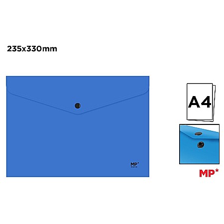 Mape tip plic cu capsa - MAPA PLASTIC IPB A4 CU CAPSA ALBASTRU PC537-06
