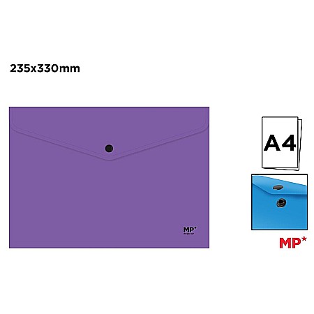 Mape tip plic cu capsa - MAPA PLASTIC IPB A4 CU CAPSA VIOLET PC537-07