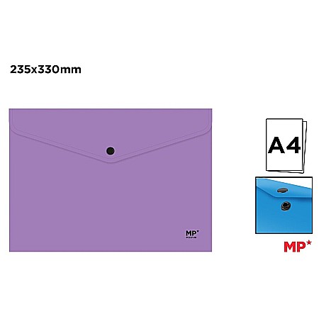 Mape tip plic cu capsa - MAPA PLASTIC IPB A4 CU CAPSA LILA PC537-08