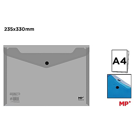Mape tip plic cu capsa - MAPA PLASTIC IPB A4 CU CAPSA GRI TRANSPARENT PC543-02