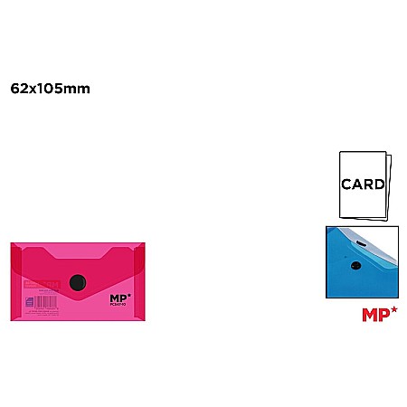 Mape tip plic cu capsa - MAPA PLASTIC IPB A8 CU CAPSA FUCSIA TRANSPARENT PC547-10
