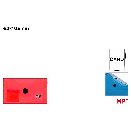 Mape tip plic cu capsa - MAPA PLASTIC IPB A8 CU CAPSA ROSU TRANSPARENT PC547-11