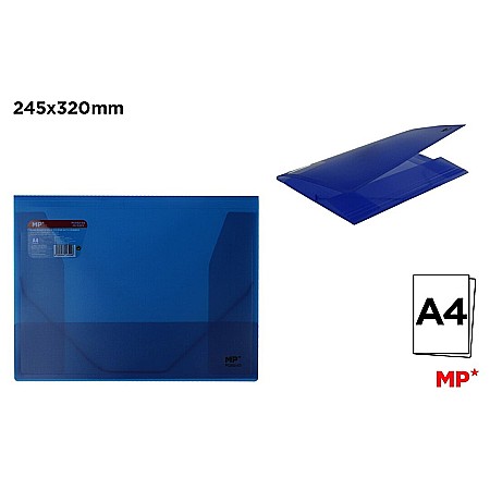 ORGANIZARE SI ARHIVARE - DOSAR PLIC PP A4 IPB CU ELASTIC ALBASTRU MARIN TRANSLUCID PC552-03