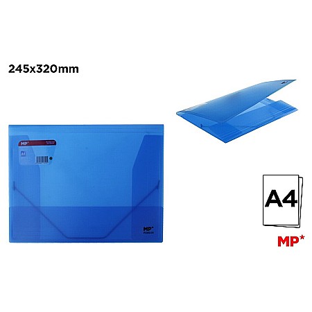 ORGANIZARE SI ARHIVARE - DOSAR PLIC PP A4 IPB CU ELASTIC ALBASTRU AZUR TRANSLUCID PC552-04