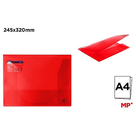 ORGANIZARE SI ARHIVARE - DOSAR PLIC PP A4 IPB CU ELASTIC ROSU TRANSLUCID PC552-11