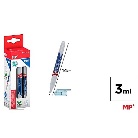 Corector fluid cu pasta corectoare - MINI PIX CORECTOR IPB 3ML PA435-12/LA BUCATA