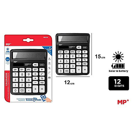 APARATURĂ ȘI PRODUSE DE BIROU - CALCULATOR BIROU IPB 12DIG NEGRU PE028