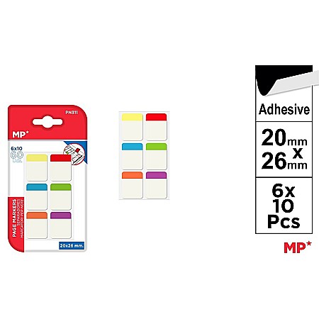 Indecsi autoadezivi, pagemarkere - INDEX ADEZIV IPB PAGE MARKERS 20*26MM 6*10PCS PN311