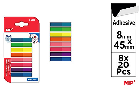 Indecsi autoadezivi, pagemarkere - INDEX ADEZIV IPB PAGE MARKERS 8*45MM 8*20PCS PN316