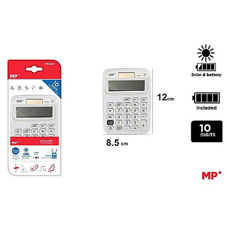 Calculatoare de birou pt studenti - CALCULATOR BIROU IPB 10DIG ALB PE026-1