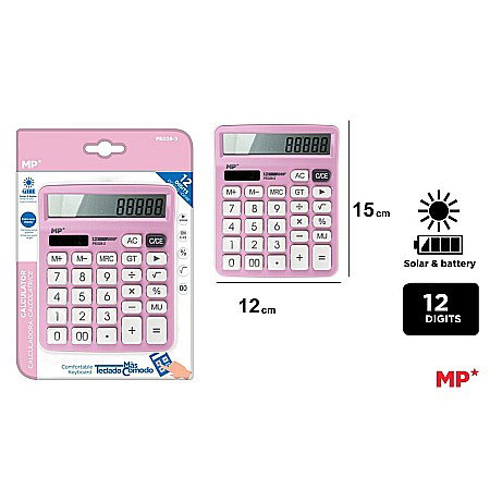 APARATURĂ ȘI PRODUSE DE BIROU - CALCULATOR BIROU IPB 12DIG ROZ PE028-2