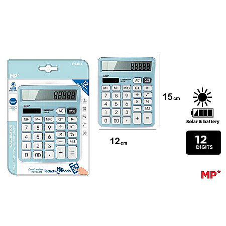 APARATURĂ ȘI PRODUSE DE BIROU - CALCULATOR BIROU IPB 12DIG ALBASTRU AZUR PE028-3