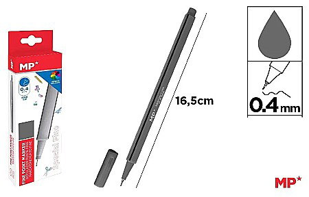 INSTRUMENTE DE SCRIS - FINELINER IPB VARF 0.4MM GRI PE206GR-S