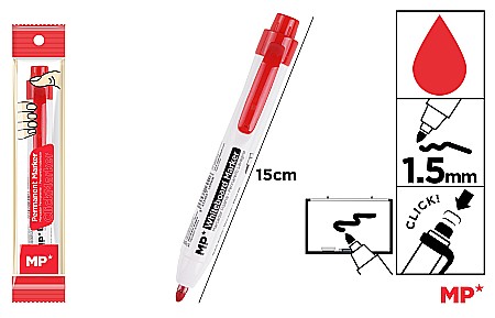 INSTRUMENTE DE SCRIS - MARKER WHITEBOARD IPB CU CLICK 1.5MM ROSU PE540R-S