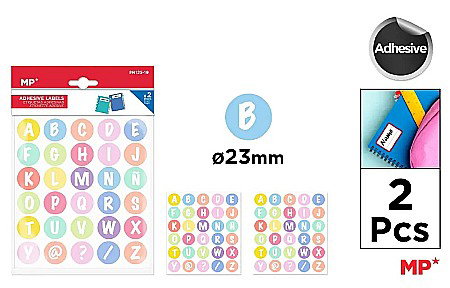 Stickere Decorative - STICKER IPB 23MM 2 COLI/SET LITERE SI CARACTERE PN125-19