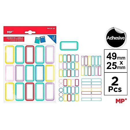 HARTIE PRODUSE DIN HARTIE - ETICHETE ADEZIVE IPB 49MM*25MM 2 COLI/SET COLOR PN125-28