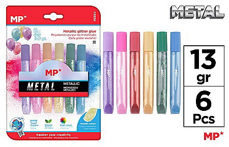 RECHIZITE SCOLARE IPB - LIPICI CU SCLIPICI IPB 13GR 6/SET CULORI METALIZATE PE902