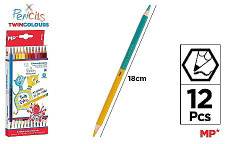Creioane colorate - CREIOANE COLORATE BICOLORE IPB 12/SET PP806