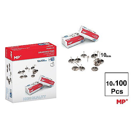Pioneze - PIONEZE IPB ARGINTII 10MM 100/SET PA485-01