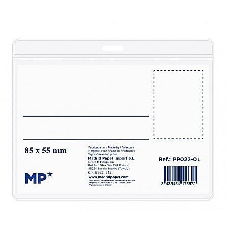 Ecusoane/ coperte documente /accesorii - BUZUNAR ECUSON IPB 55*85MM ORIZONTAL PP TRANSPARENT PP022-01