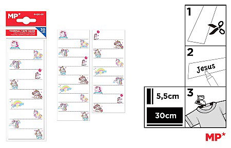 Etichete textile - ETICHETE TEXTILE IPB TERMOADEZIVE FANTASIA UNICORNI  PA011-01