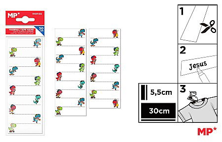 Etichete textile - ETICHETE TEXTILE IPB TERMOADEZIVE FANTASIA DINO  PA011-02