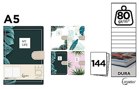 Agende nedatate - NOTES IPB A5 FANTASY MY LIFE CLAPA MAGNETICA PB475-11