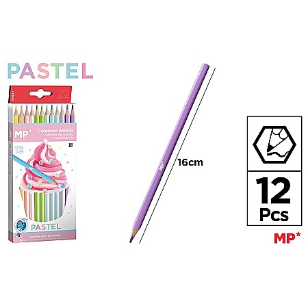Creioane colorate - CREIOANE COLORATE PASTEL IPB HEXAGONALE 12/SET PP827