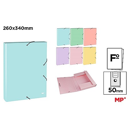 ORGANIZARE SI ARHIVARE - MAPA CARTON A4 5CM CU ELASTIC CULORI ASORTATE PC115