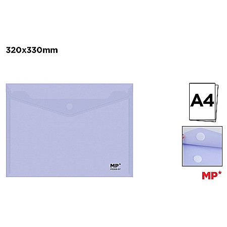 Mape tip plic cu capsa - MAPA PLIC IPB A4 CU ARICI VIOLET PC555-07