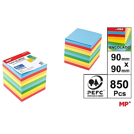 Cuburi de hartie - CUB COLOR IPB 90*90MM 850/SET CULORI NEON PN030N-1