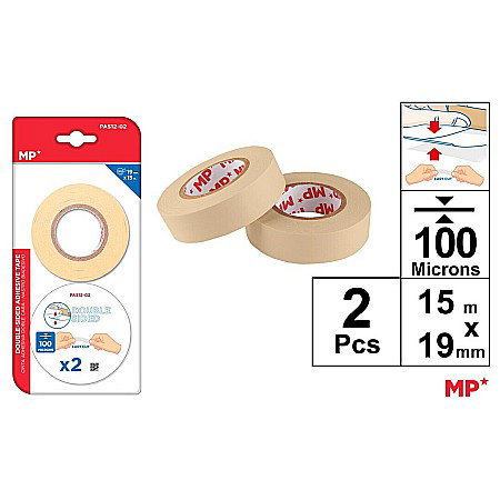 Banda dublu adeziva - BANDA DUBLU ADEZIVA IPB 19MM*15M 2/SET PA512-02