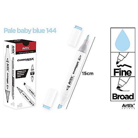 Markere creative 2 capete - ART MARKER IPB 2 CAPETE ALBASTRU BEBE PASTEL 144 PP915-51 n