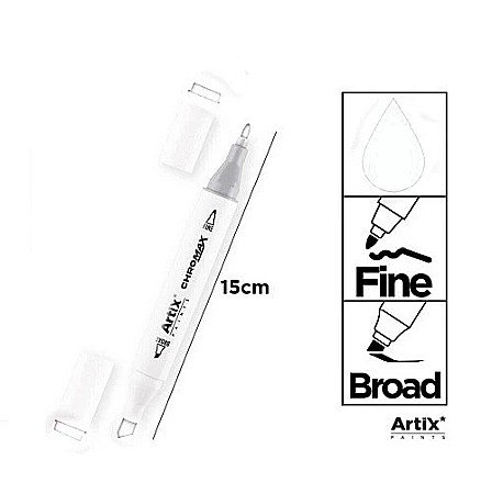 Markere creative 2 capete - ART MARKER IPB 2 CAPETE ALB MURDAR 0 PP915-3