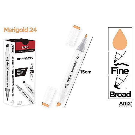 Markere creative 2 capete - ART MARKER IPB 2 CAPETE MARIGOLD 24 PP915-24