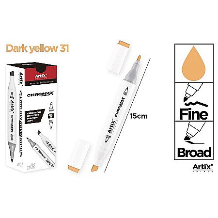 Markere creative 2 capete - ART MARKER IPB 2 CAPETE GALBEN INCHIS 31 PP915-31