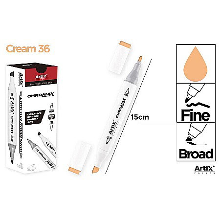 Markere creative 2 capete - ART MARKER IPB 2 CAPETE CREM 36 PP915-36