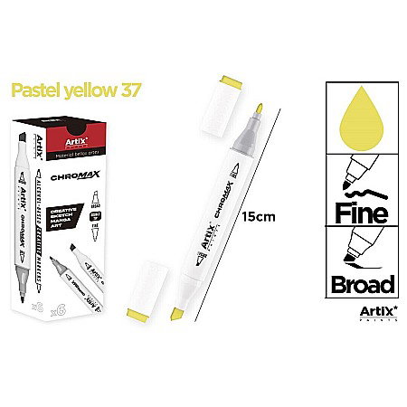 Markere creative 2 capete - ART MARKER IPB 2 CAPETE GALBEN PASTEL 37 PP915-37 n