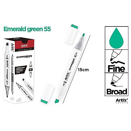 Markere creative 2 capete - ART MARKER IPB 2 CAPETE VERDE SMARALD 55 PP915-55