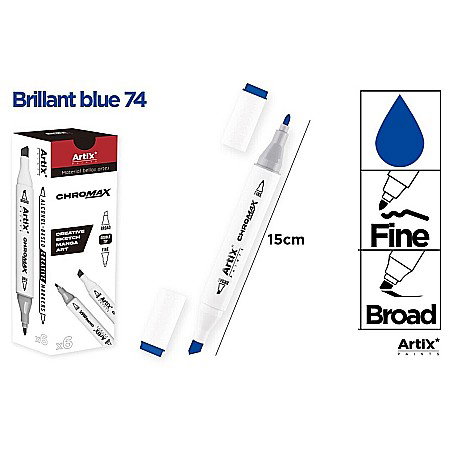 Markere creative 2 capete - ART MARKER IPB 2 CAPETE ALBASTRU BRILIANT 74 PP915-74 n