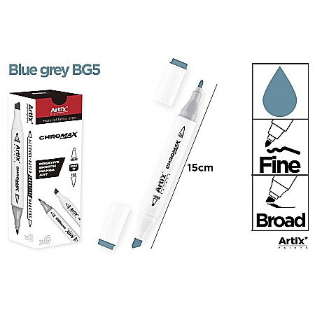 Markere creative 2 capete - ART MARKER IPB 2 CAPETE BLUE GRAY BG5 PP915-106