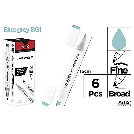 Markere creative 2 capete - ART MARKER IPB 2 CAPETE GRI ALBASTRUI BG1 PP915-102