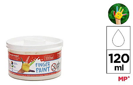 Acuarele Tempera la bucata - TEMPERA PENTRU DEGETE IPB 120ML ALB PP615-01