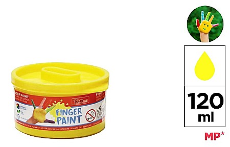 Acuarele Tempera la bucata - TEMPERA PENTRU DEGETE IPB 120ML GALBEN PP615-02