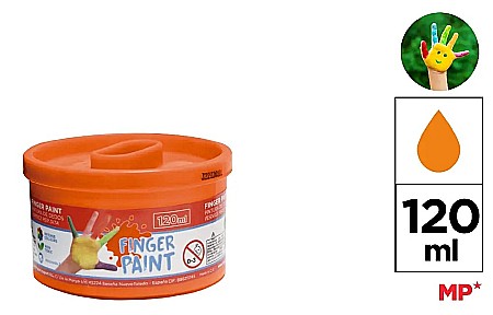 Acuarele Tempera la bucata - TEMPERA PENTRU DEGETE IPB 120ML PORTOCALIU PP615-03